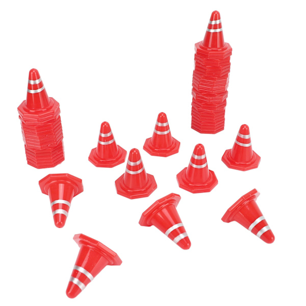 50 stk. Mini trafikkjegleleker for barn - Miniatyr trafikkjegler for barns RC fjernstyrte biler og fotballtrening