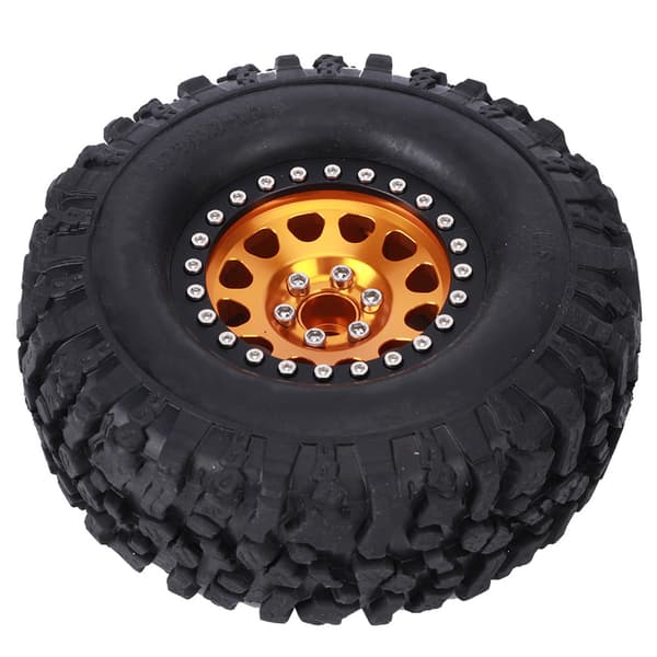4st RC Universal Crawler Gummi Däck Metall Hjulnav RC Biltillbehör