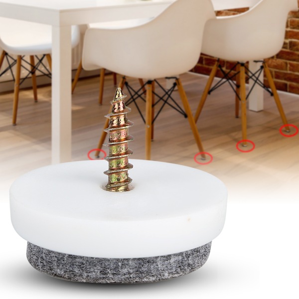 50 stk. Sklisikre Filtputer for Bord-, Sofa- og Stolben (22 mm) - Gulvbeskyttelse