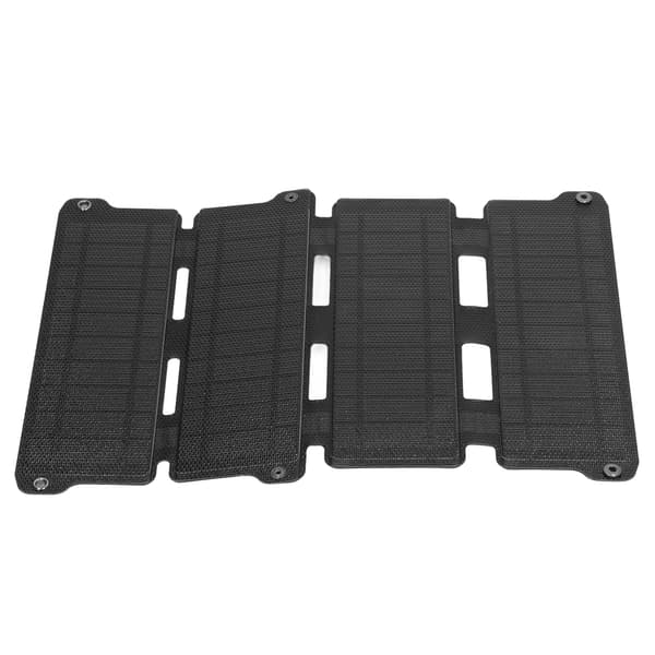 14W 5V ETFE Foldbart Solpanel Udendørs Opladning Dobbelt USB IPX6 Vandtæt Sort