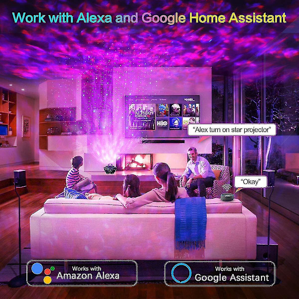 Galaxy Projector Star Ocean Light Med Bluetooth musikhögtalare
