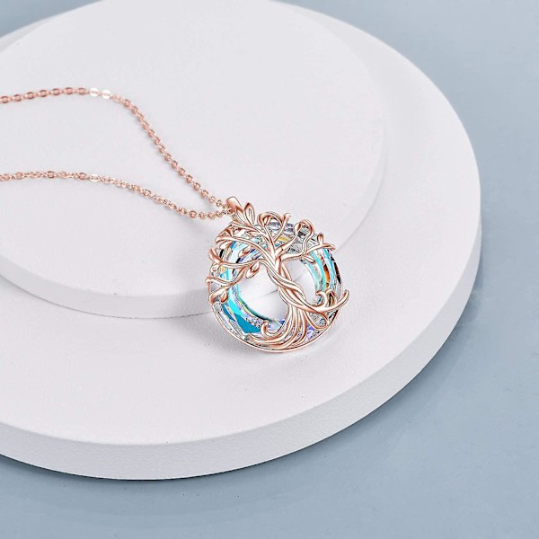 Tree Of Life Halsband Celtic Family Necklace Rose Gold 20 mm * 20 mm