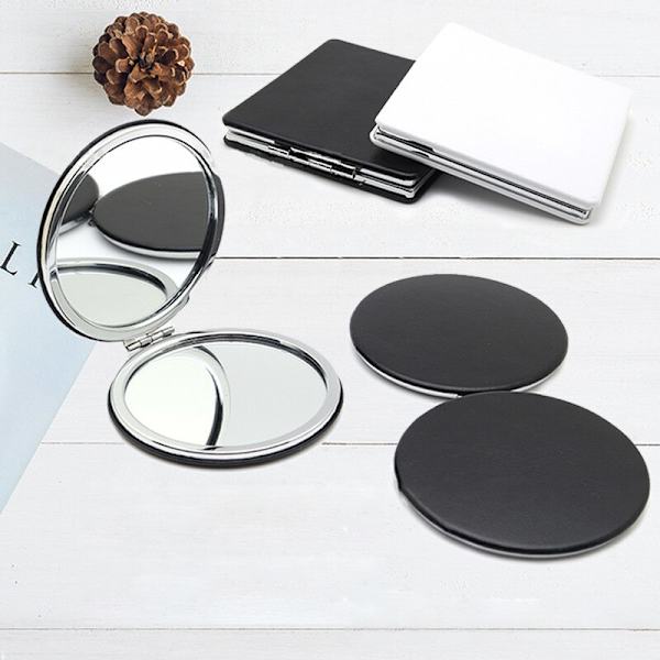 Spegel för män,Svarta sminkspeglar,Dubbelsidig spegelkvadrat Black Square