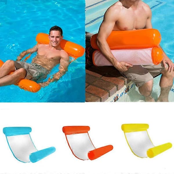 Oppustelig sofa flydende seng foldbar sommer ryglæn flydende dræning liggestol poolfest flydende stol Red