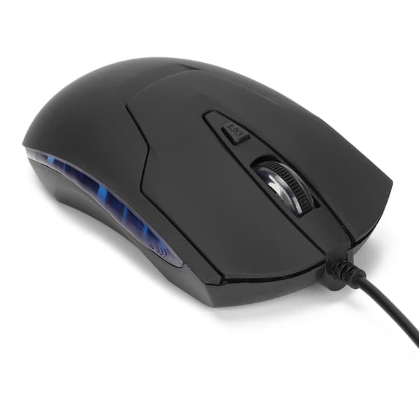 Blå Bakgrundsbelyst USB C Trådbunden Ergonomisk Gamingmus Multimediatangenter