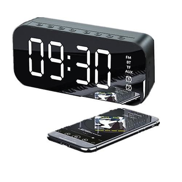 Multifunktionell LED digital väckarklocka, bluetooth högtalare