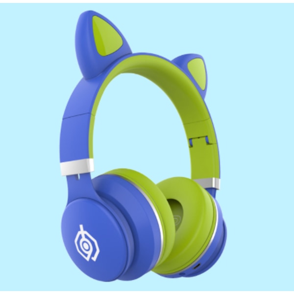 Hörlurar Cat Ear Bluetooth Wireless Over blue