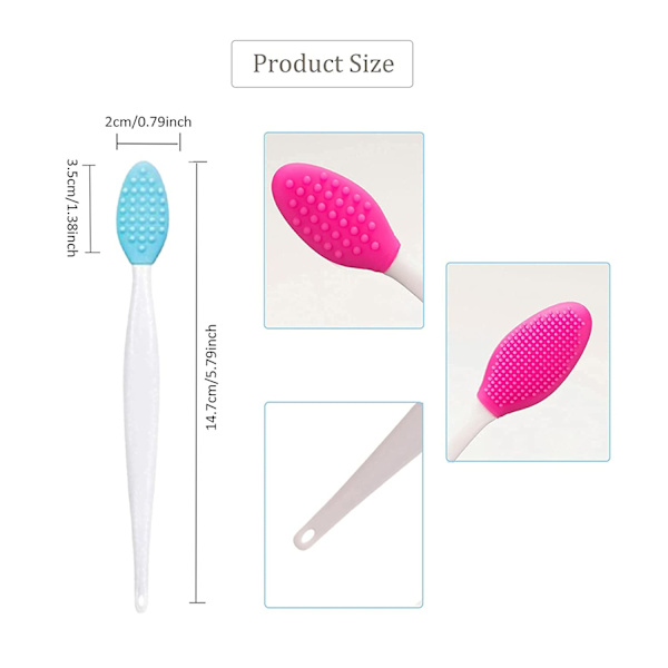 4-pack Nose Duplex Tool Lip Scrub Exfoliating Brush 04 colors
