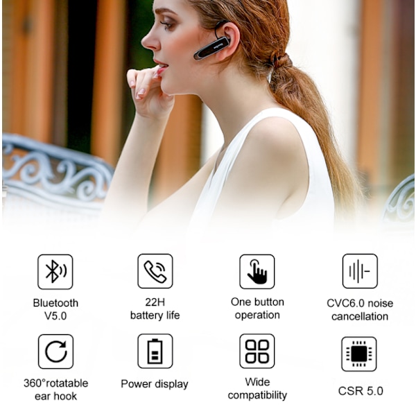 On-ear trådlöst Bluetooth -headset gold