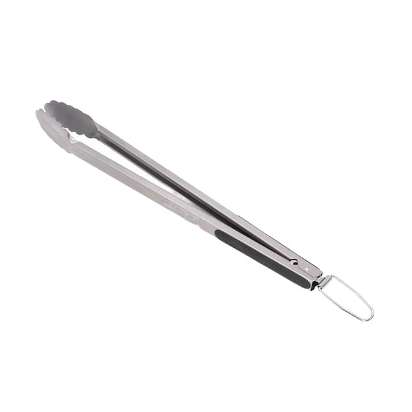 Mad Tang Lang Anti Stick Hængende Ring Rustfrit Stål Silikone til Køkken BBQ Camping