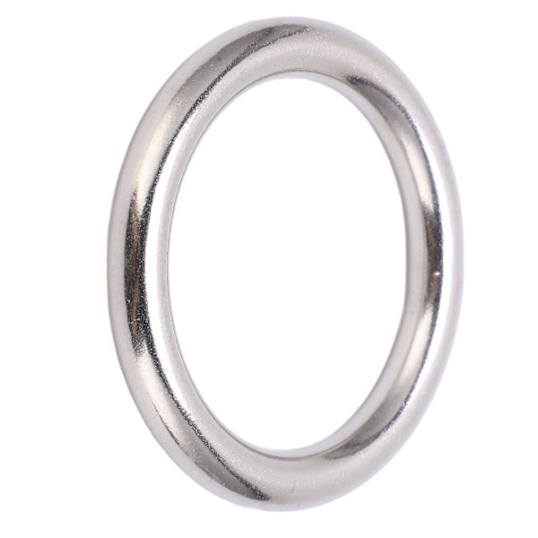 Rustfri stål svejset O-ring 10x60 mm til navigation, dykning, hængekøjer og tasker