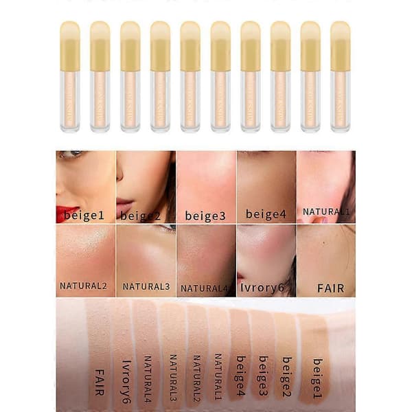 Makeup Ansiktsconcealer Långvarig Flytande Foundation Oljekontroll Återfuktande Fair