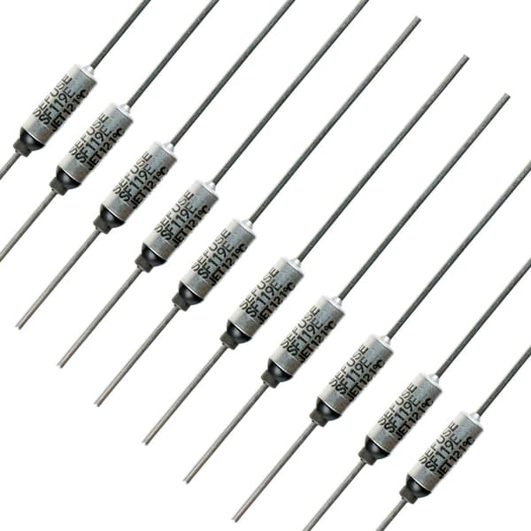 SF119E Termiska säkringar - 10A 250V, 121°C, Organisk typ, 10-pack
