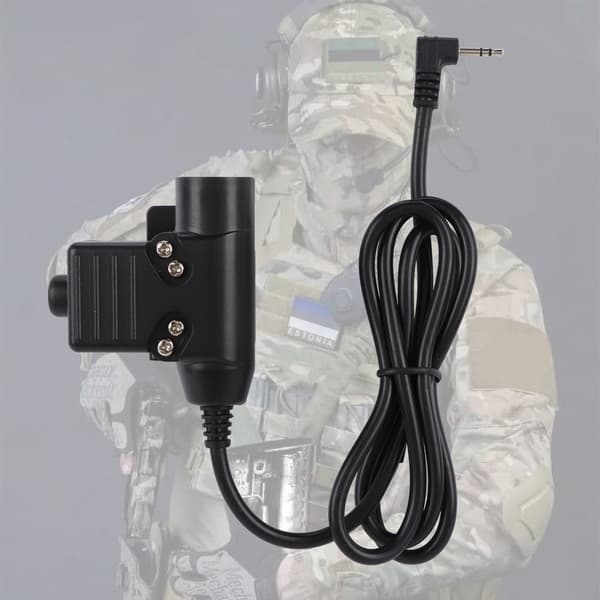 PTT-kabel med hull, multifunksjonell 2,5 mm, kompatibel walkie-talkie