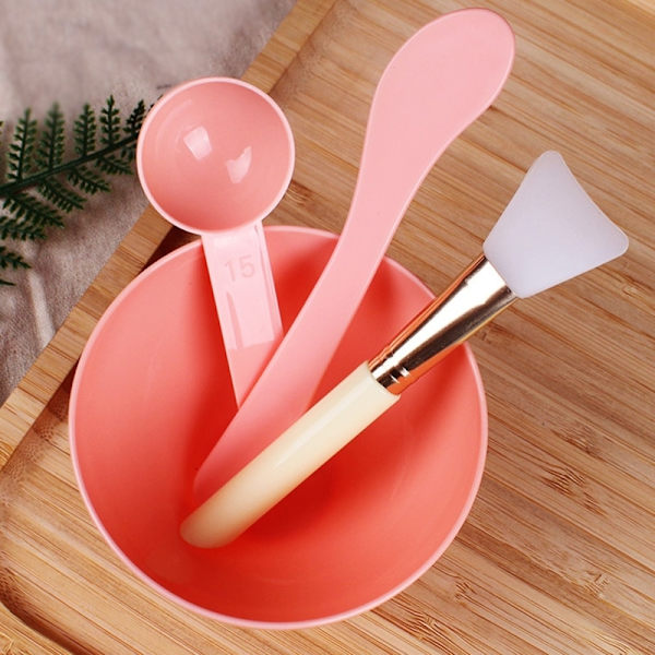4-pack maskblandningsskål Sminkborsteset set det själv Pink