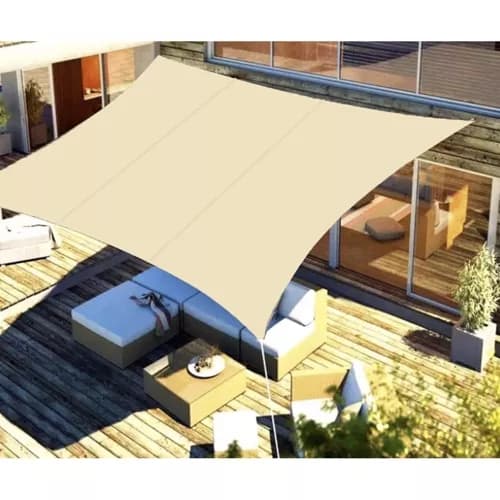 Solseil / Seilduk - Vanntett - 4x3 m - 180g/m2 Beige beige