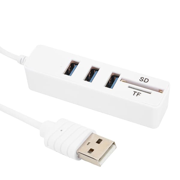 USB 3.0-hub høyhastighets minnekortleser SD Micro SD-adapter for datamaskin