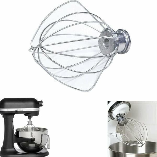 Piskeris i rustfrit stål kompatibel med KitchenAid K45WW WP9704329 KSM150 KSM160 K45 KSM90 Food Processor Tilbehør