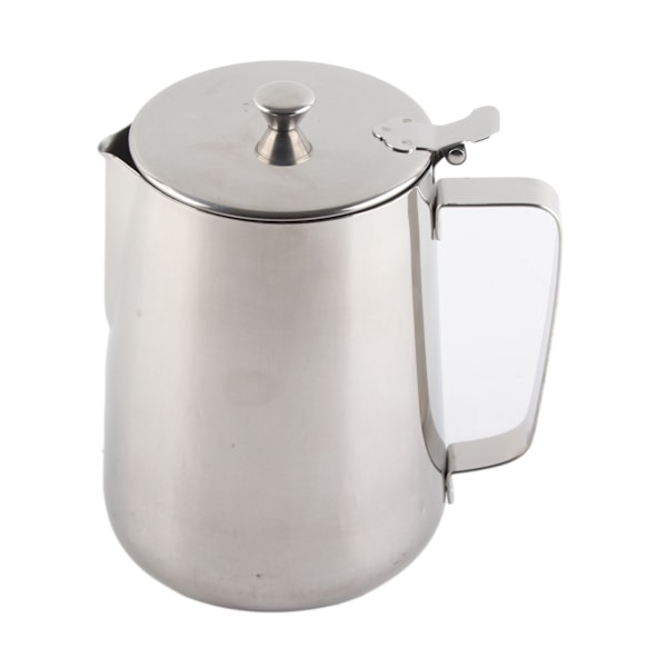 Melkepitcher i rustfritt stål med lokk for Latte Art - 600 ml kaffekopp
