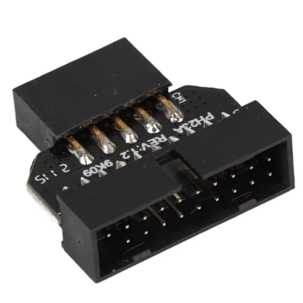 USB 2.0 9-pin til USB 3.0 19-pin frontpanel hannplugg konverteringsadapter