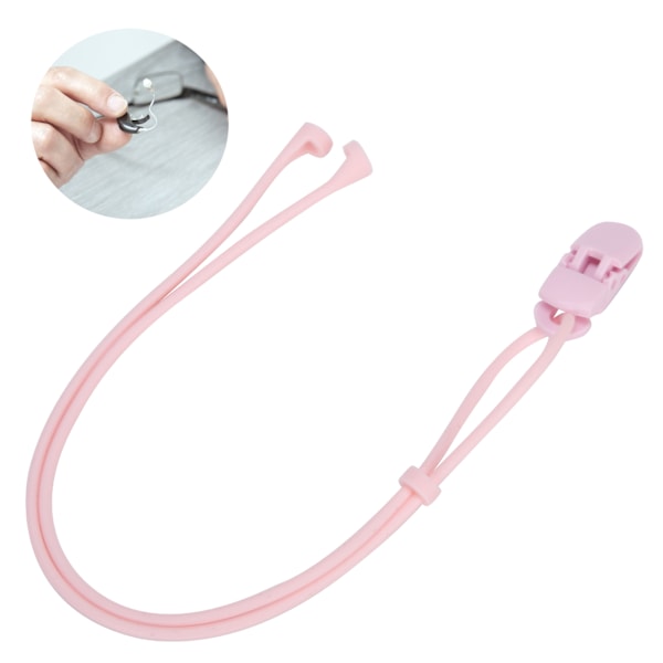 HT Cross-Border Operations Expert: Rosa silikon elastisk klämma rep snöre för barns BTE hörapparater Pink