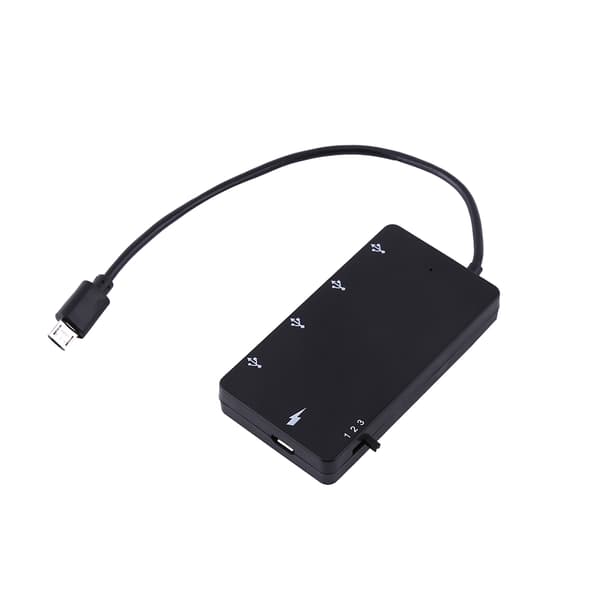 4 Port Micro USB OTG Hub Förlängningsadapter för Smartphone Tablet