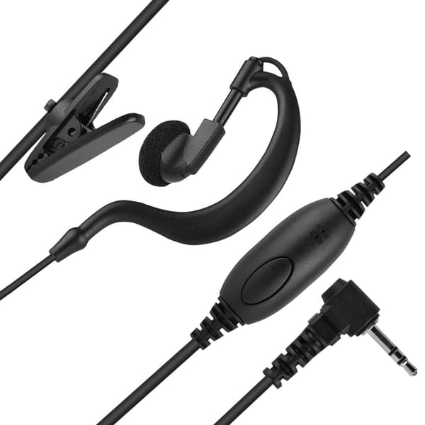 G-formad enkelstift 2,5 mm Walkie Talkie Headset 2-pack