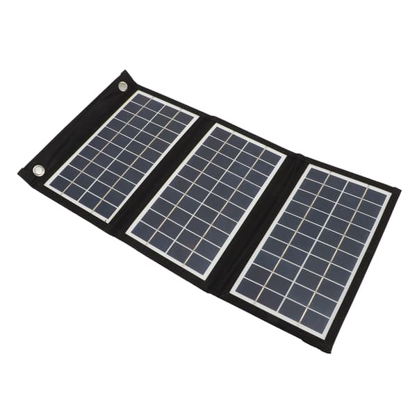 Foldbar solpaneloplader - 15W 5V dobbelt USB, højtydende polykrystallinsk silicium, ideel til udendørs camping
