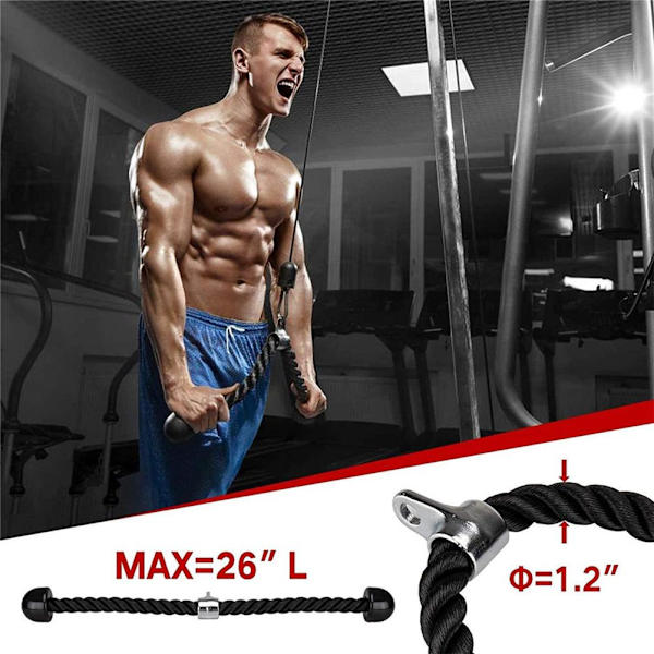 Kraftig Underarms Håndledsrulle Træner med Trissesystem til Lat Pulldowns Biceps Curls Triceps Extensions