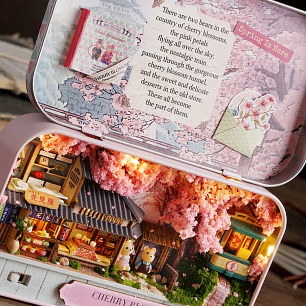 Mini Boks Teater Modell Enkel Montering Nydelig Utseende Perfekt Gave