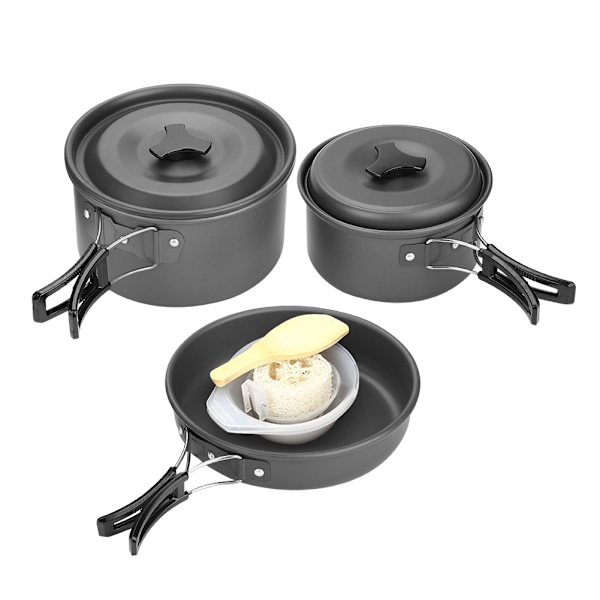 Camping- og piknikksett for matlaging for 2-3 personer - Perfekt for utendørs grilling!