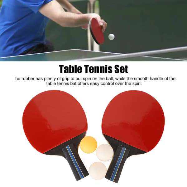 REGAIL Pingisrackset 2 rack 3 bollar Bordtennisracket Utomhusaktiviteter Bollspel Blå