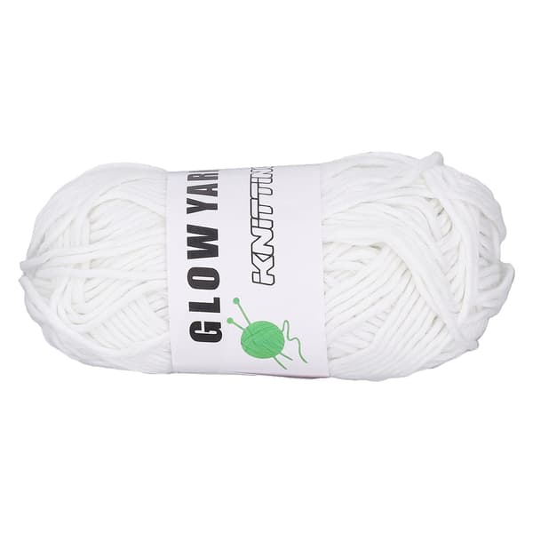 Selvlysende Tykt Garn 50 m DIY Polyester Strikkemateriale Til Sweater Hat Farve 1