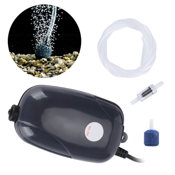 RS-290 Akvarie Luftpumpe for Ferskvanns Marine Akvarium med EU-plugg (220V)