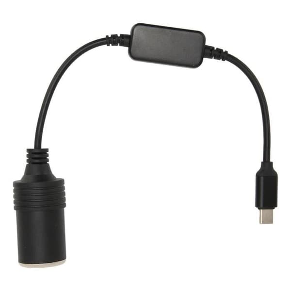 5V USB C han til 12V bil cigarettænder hun stik adapterkabel
