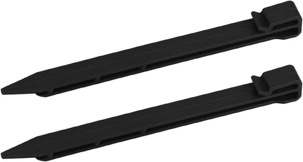 20 stk. 24 cm plastik jordankre til havekanter, terrasse, telte (sort 20 stk.)