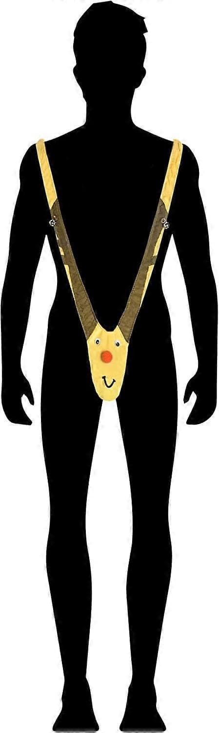 [DT]Julklapp Ren Underkläder Mankini Herr G-string Kostymer Med Bjällror Skämt För White Elephant Utbytespresenter Alla Hjärtans Dag