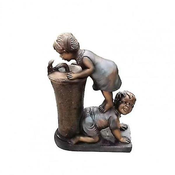 Kids Shape Resin Utsökt fontänfigur för trädgårdsdeko