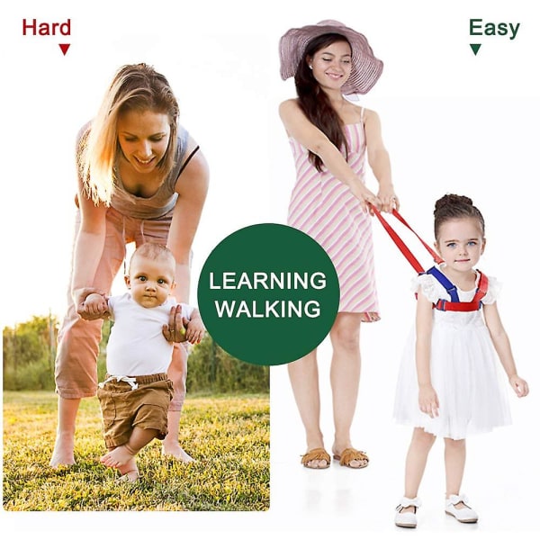 Säkerhetskoppel Anti-lost, 2 i 1 Baby Safety Walking Sele