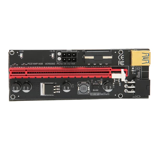 PCIE Riser 4 FP Kondensatorer 6P Interface Strømforsyningsadapterkort