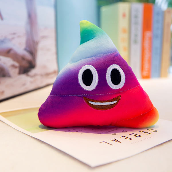 Creative Funny Expression Toalett Plyschleksak Office Kudde Rainbow smile 55CM