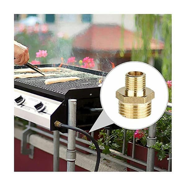 Gassadapter Kobber Gasslangeadapter Gassylinder Tilkoblingsadapter, 2 Stykker