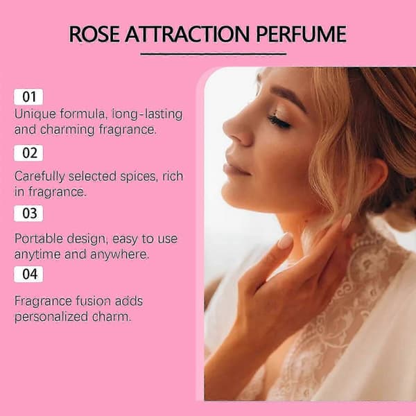 Rose Light Parfume til Kvinder - Langtidsholdbar, Frisk, Elegant 15ml Gave