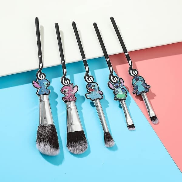 5 stk. Stitch-tema kosmetiske børster sæt, Interstellar Baby Makeupbørster