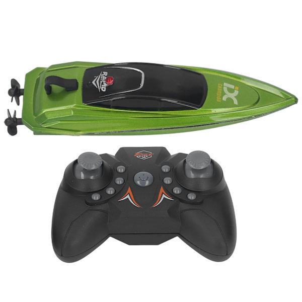 Mini fjärrkontroll Speedboat USB 2.4G Hög hastighet Elektrisk leksaksbåt Vattentät, Grön