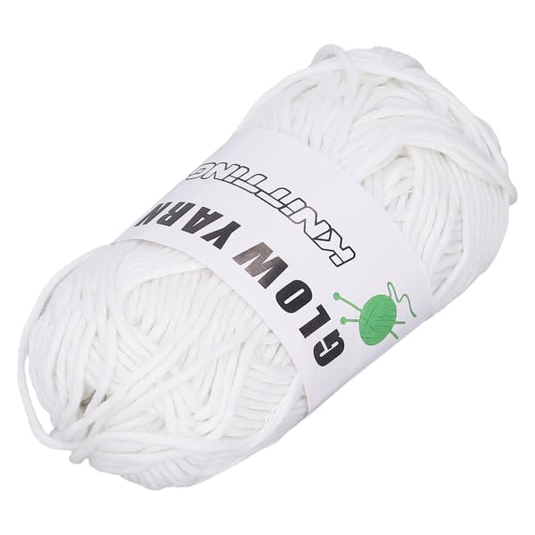 Selvlysende Tykt Garn 50 m DIY Polyester Strikkemateriale Til Sweater Hat Farve 1
