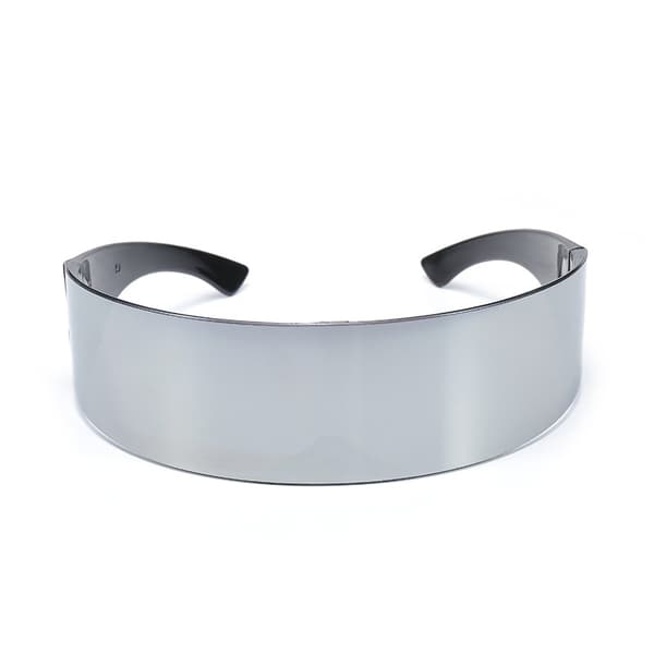 【DT】Tillbaka till framtiden-inspirerade solglasögon, krom/silver, medium