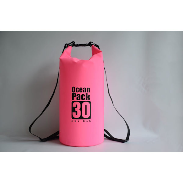 PVC ulkoilma uima- vedenpitävä laukku rantakassi 30L Pink