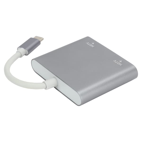 Type C til HDMI Adapter 2 i 1 Video Konverter til Macbook Pro 2015 2016 2017 2018