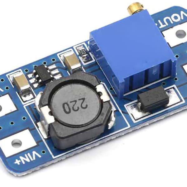 5 stk. Boost-modul justerbar trinn opp-kort 2A 2-24V til 5V 9V 12-28V elektronisk komponent